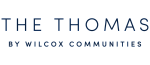 Elegant logo for The Thomas by Wilcox Communities featuring sleek, modern lettering.
