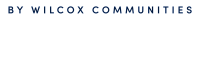 Elegant logo for The Aubrey by Wilcox Communities, featuring a sleek and modern font in a deep blue color.