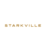 Logo for Five Points Starkville, featuring bold white lettering on a sleek black background.
