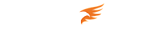 Eagles West Apartments logo featuring a stylized eagle with orange and white wings representing soaring quality and luxurious living.