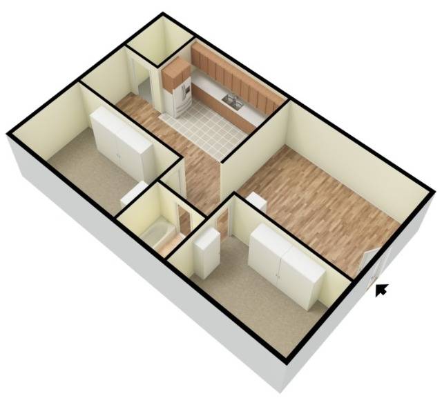 Cedarstone 2 Bedroom, 1 Bathroom 2 Bed Apartment Cedarstone/Oak Leaf
