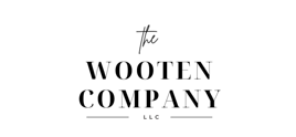 The Wooten Company LLC logo in black text featuring a handwritten-style “the” centered above bold serif letters.