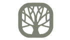 Elegant Catalpa East Apartments logo featuring a stylized tree design in a modern circular frame.