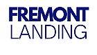 Bold Fremont Landing Apartments logo in striking blue and white design.