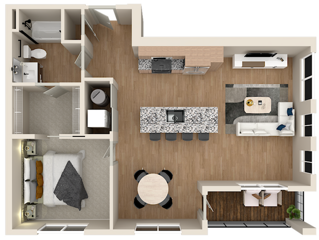 The Patent-1E floor plan