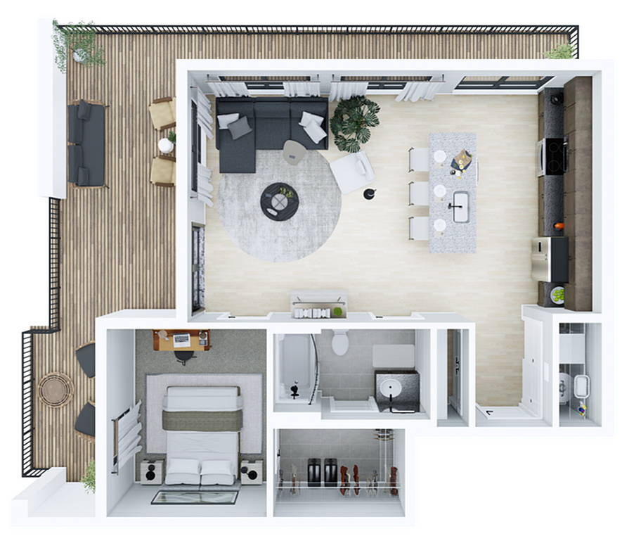 1E floor plan