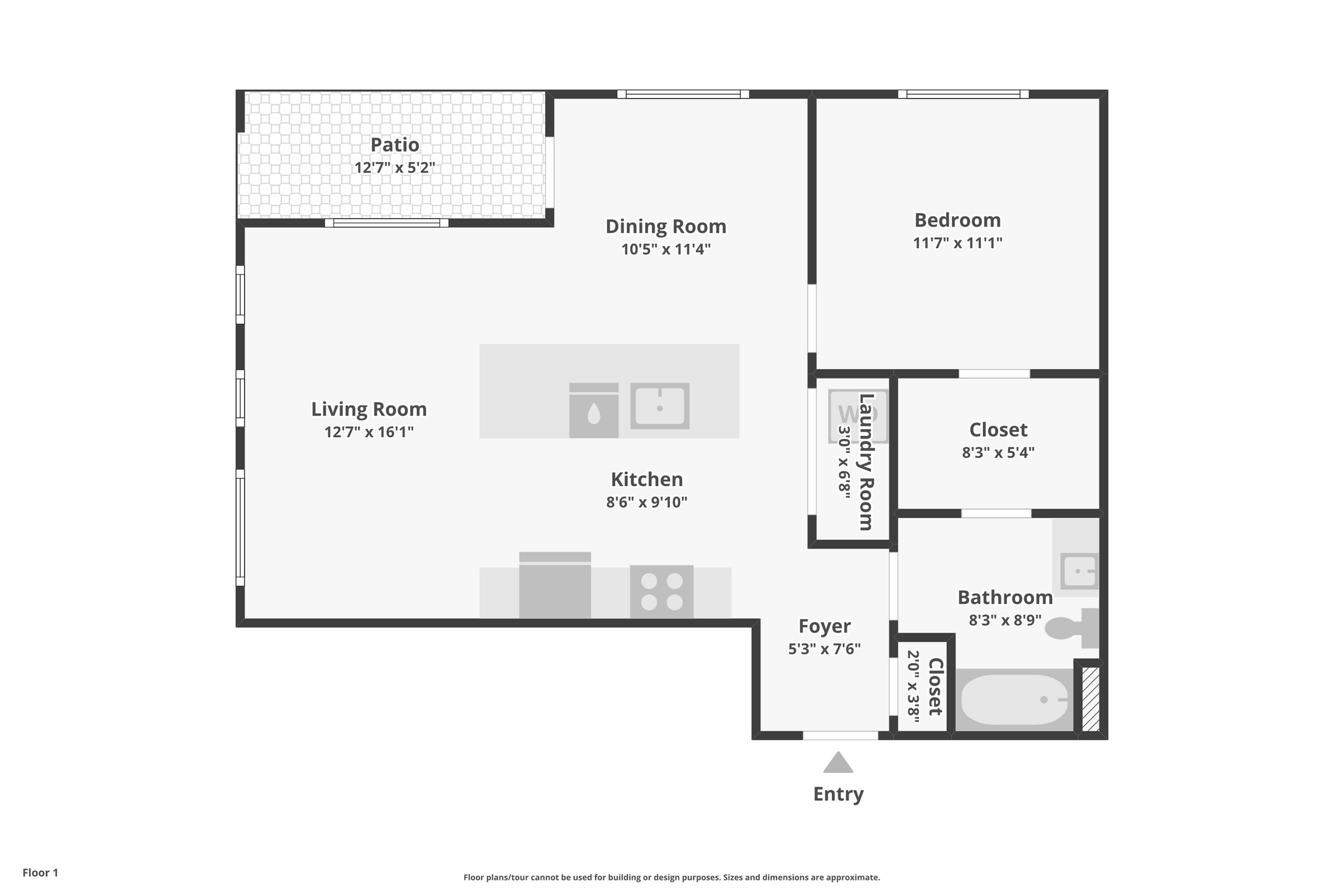 The Patent-1E floor plan