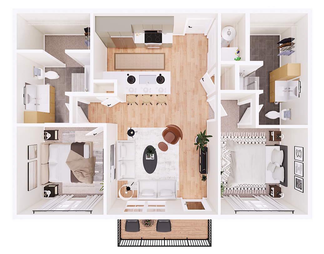 Michael-2B ADA floor plan