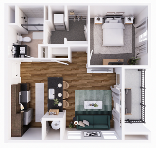 1C Corner floor plan