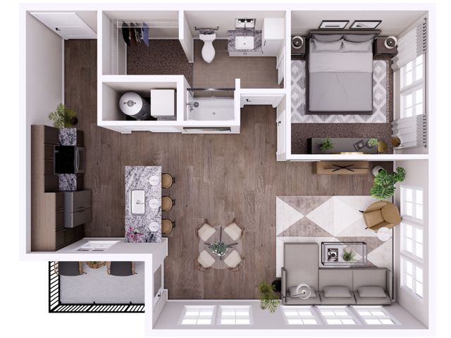 Founders - 1E floor plan