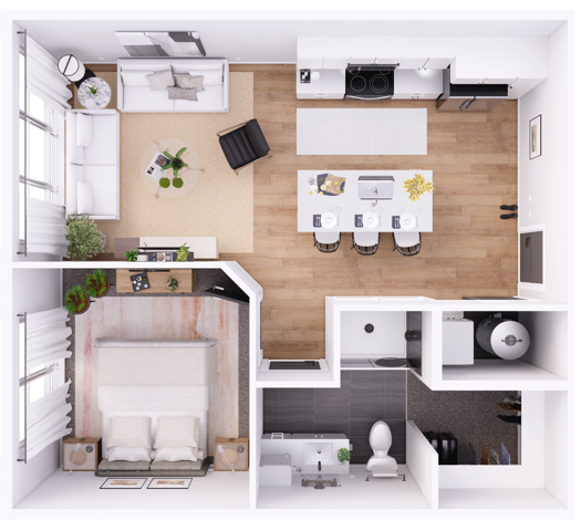 Tillmore-1B ADA floor plan
