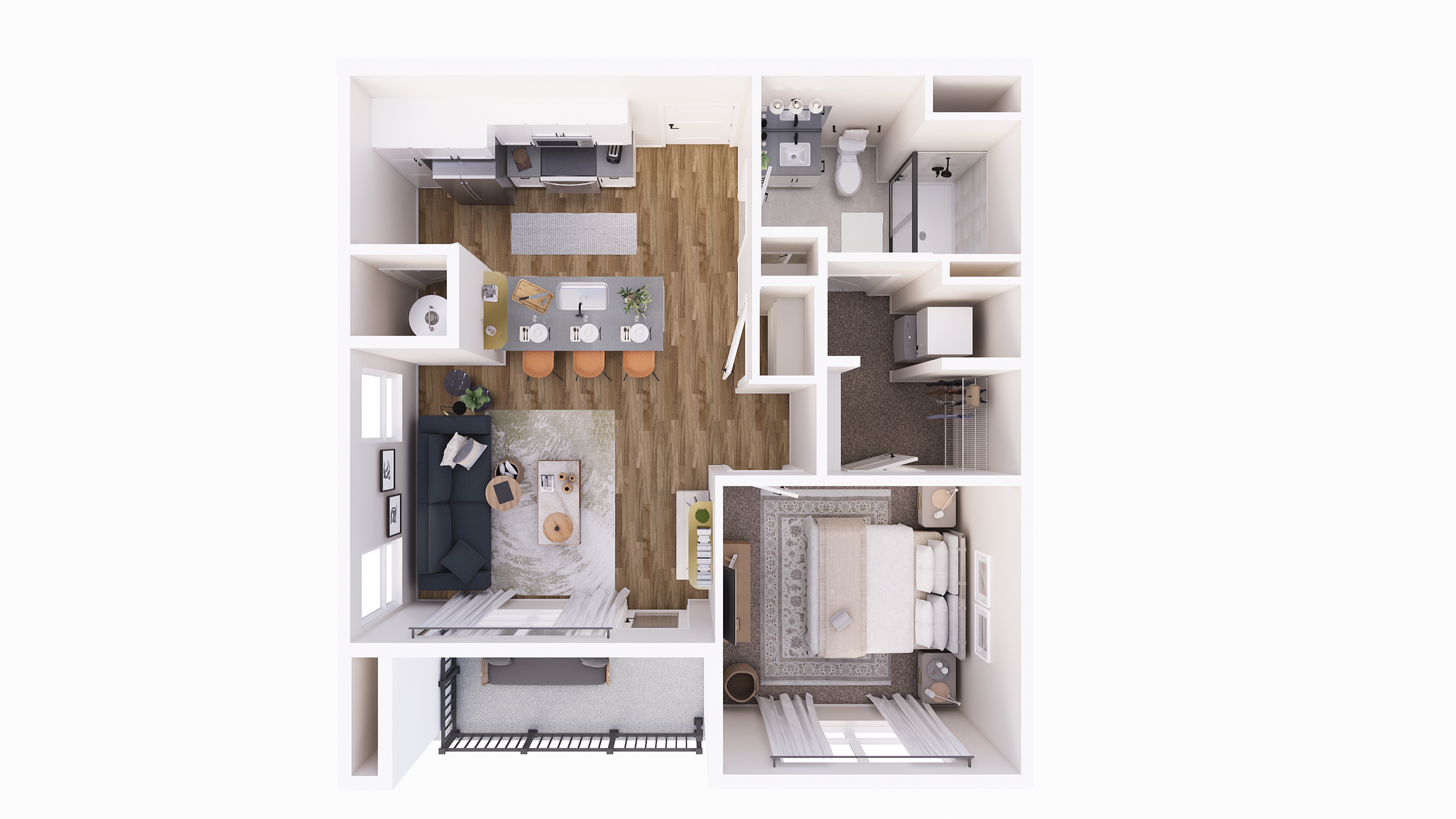 1C Corner floor plan