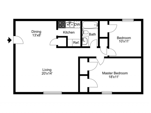 2 Bedroom Floor Plan With Dimensions | Floor Roma