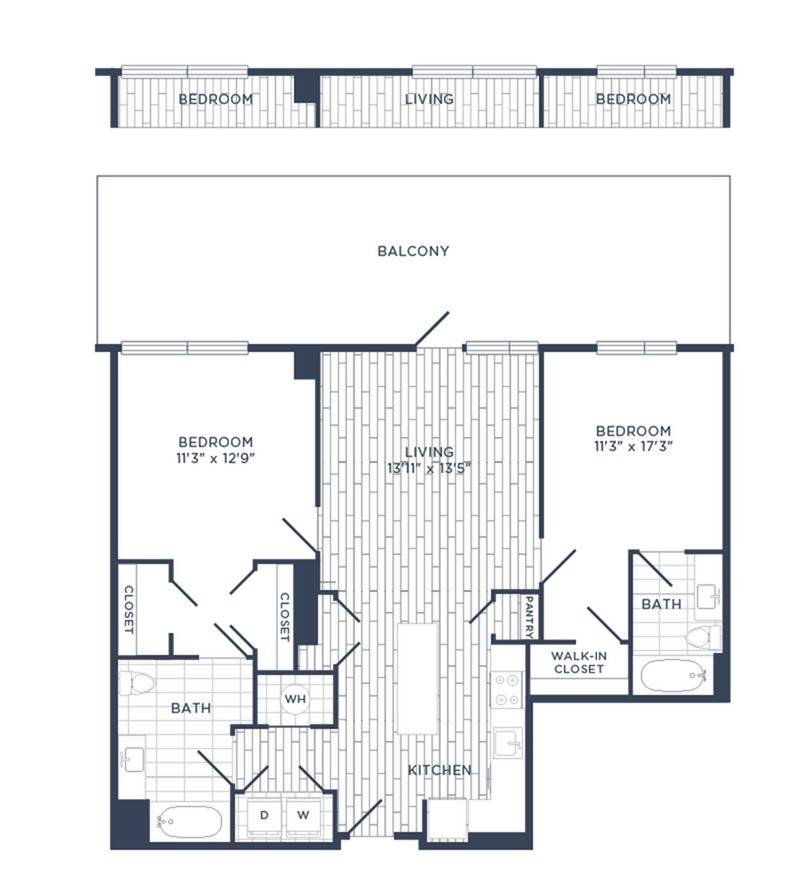 B4b 2 Bed Apartment The Point at Eisenhower Square