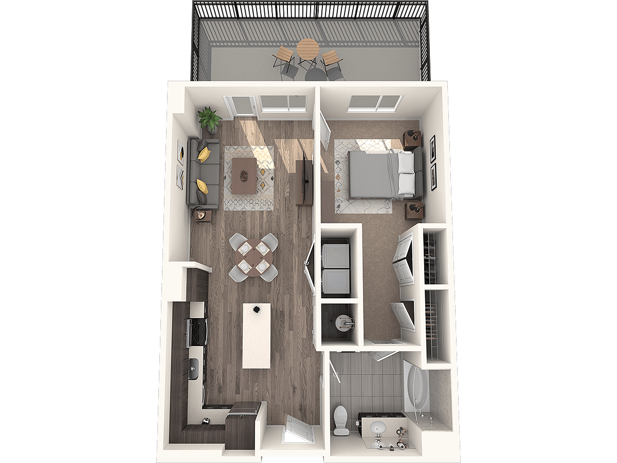 A1b 1 Bed Apartment The Point at Eisenhower Square