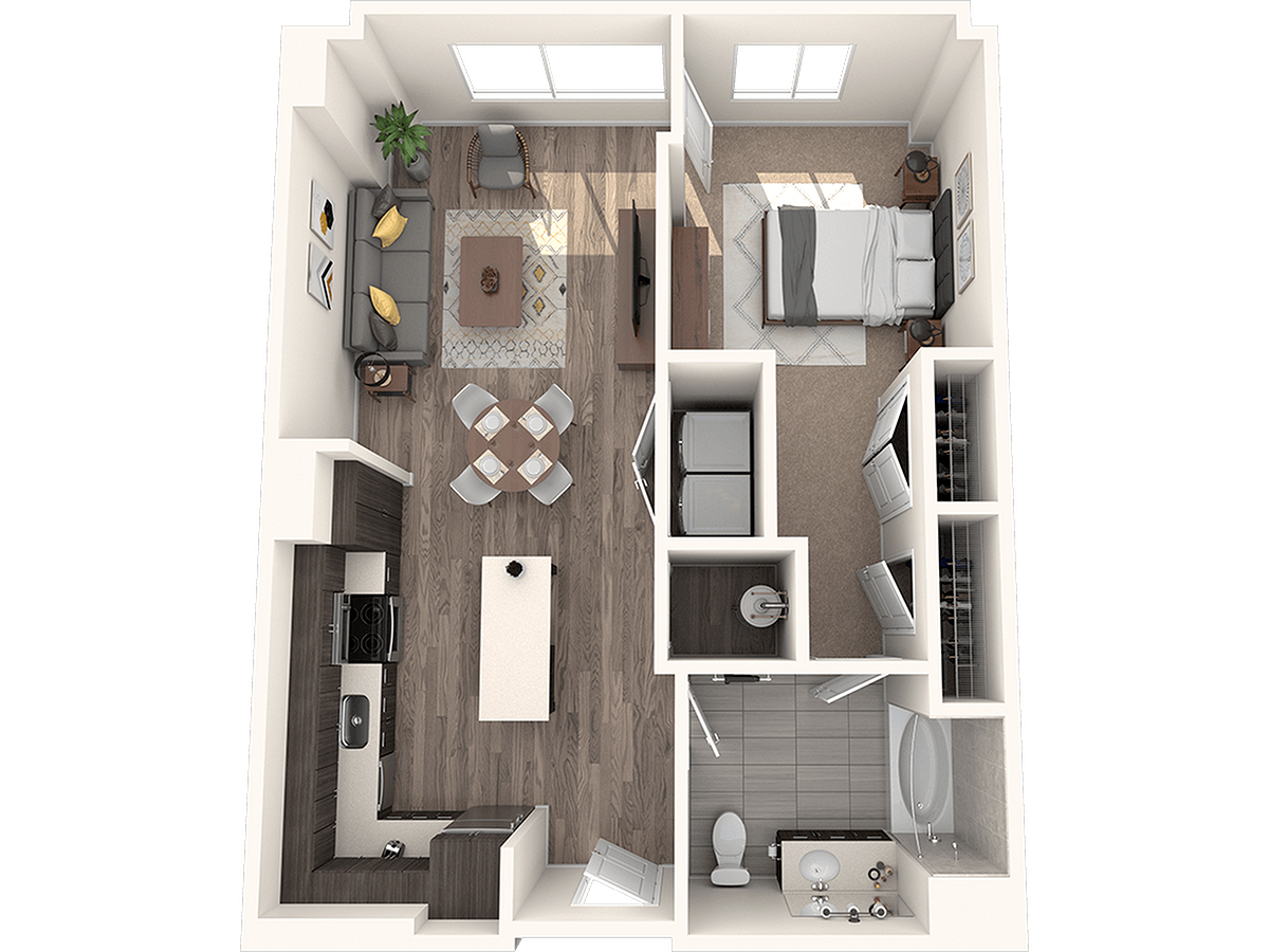 A6b 1 Bed Apartment The Point at Eisenhower Square