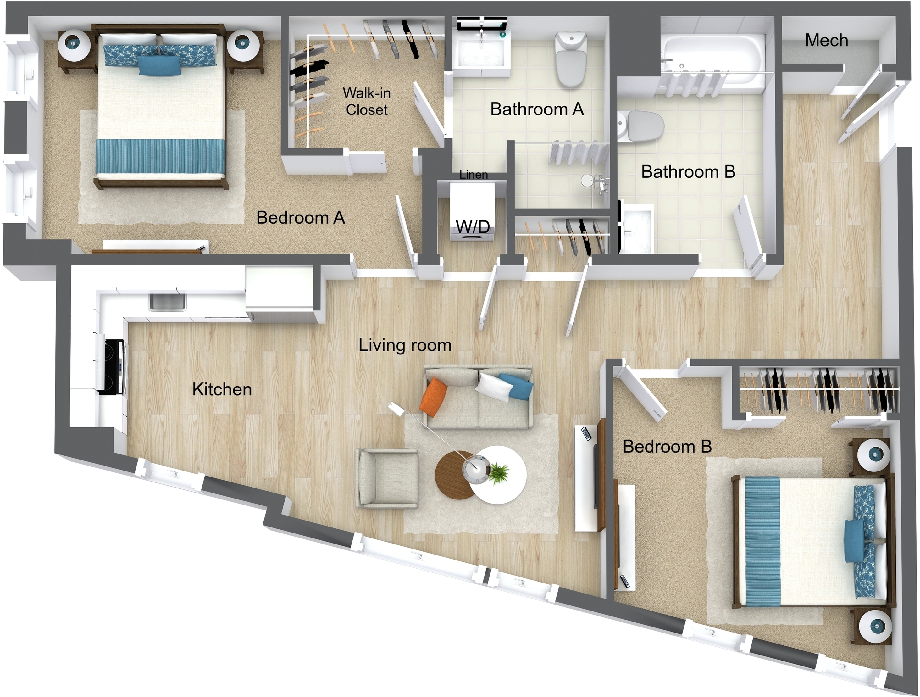 2 Bedroom 2 Bathroom B3