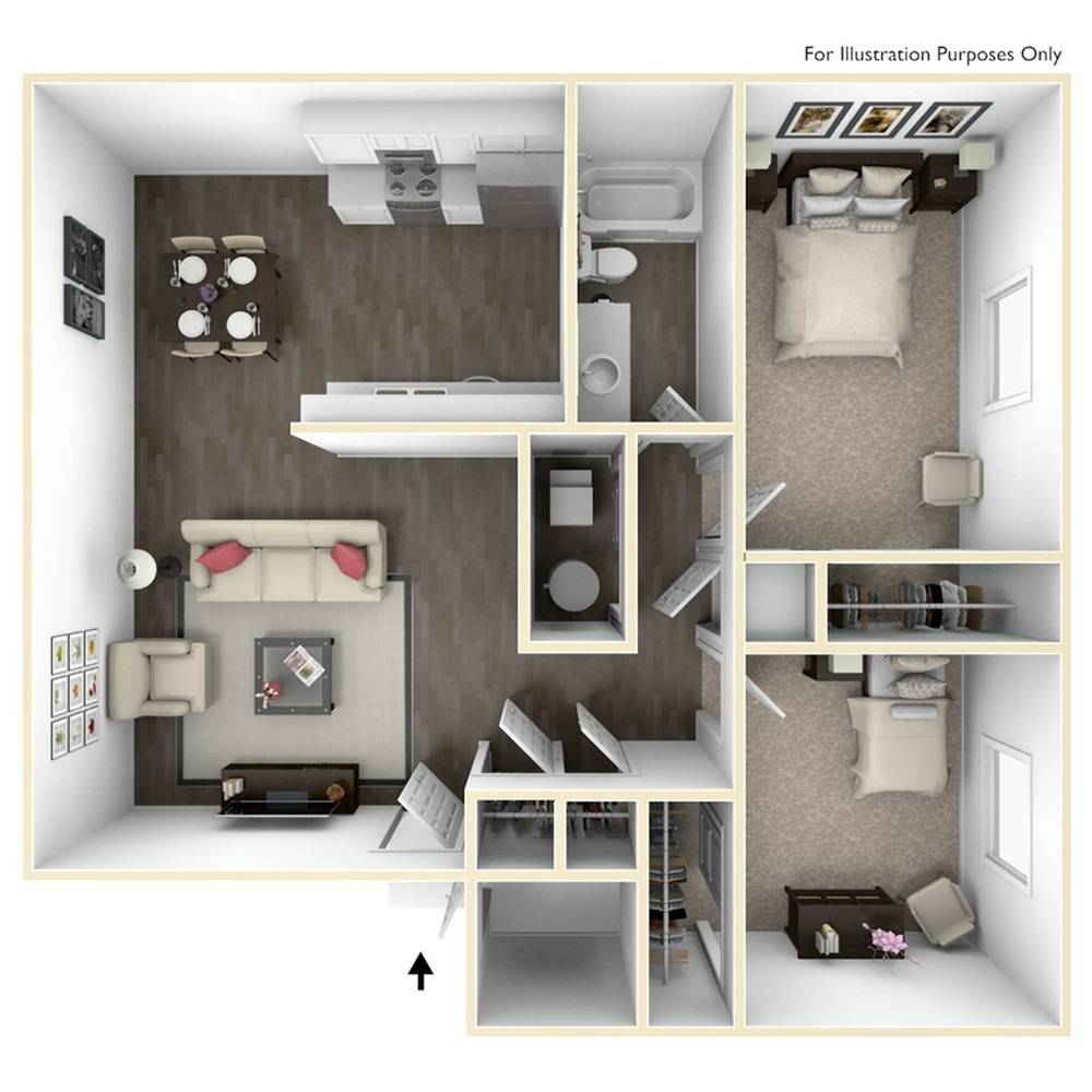 B1P 2 Bed Apartment Barringer Square