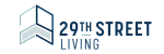 Modern logo design featuring geometric shapes and elegant typography for 29th Street Living.