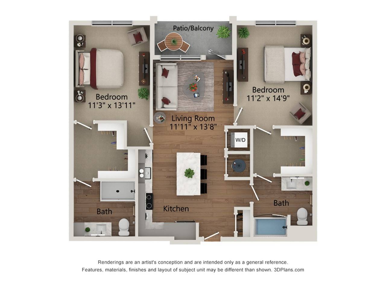 Floor plan layout diagram for B2.a-1095
