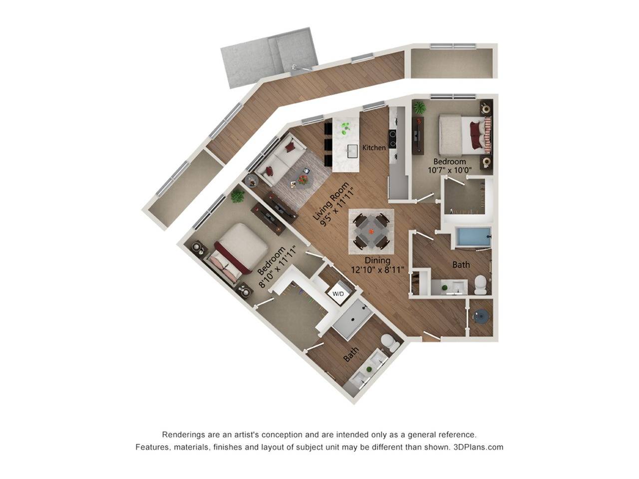 Floor plan layout diagram for B3