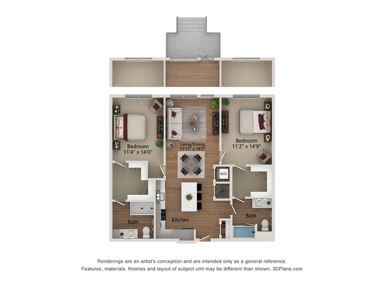 Floor plan layout diagram for B7.a-1154
