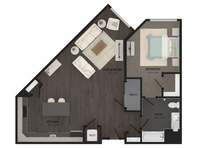 Floor plan layout diagram for A18