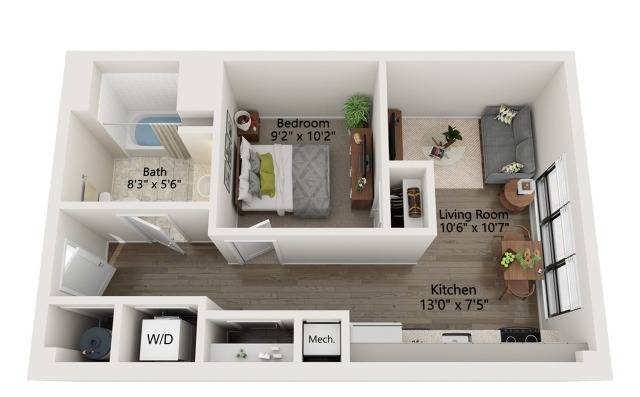 Floor plan layout diagram for Studio-S2