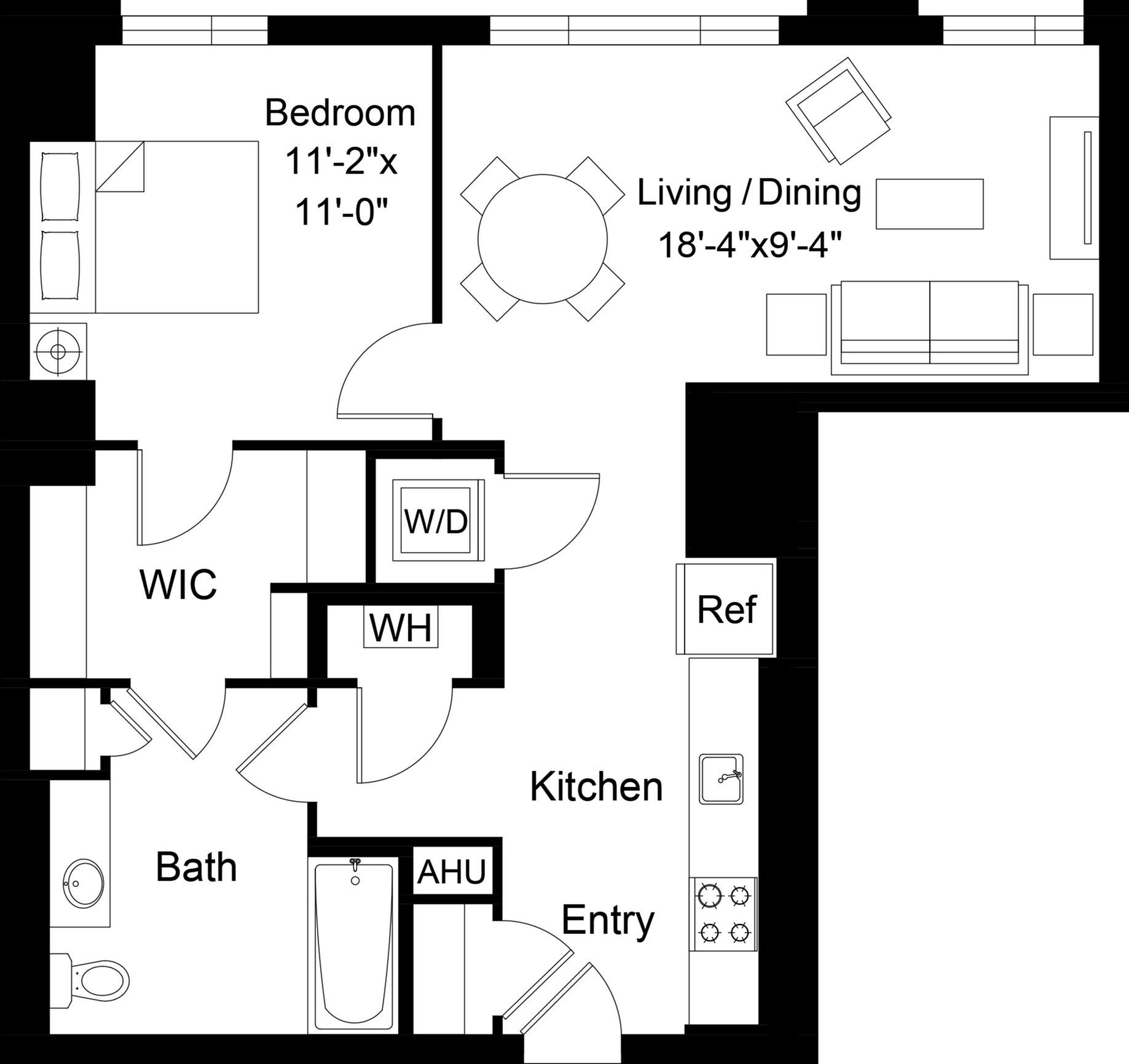 Floor plan layout diagram for A12