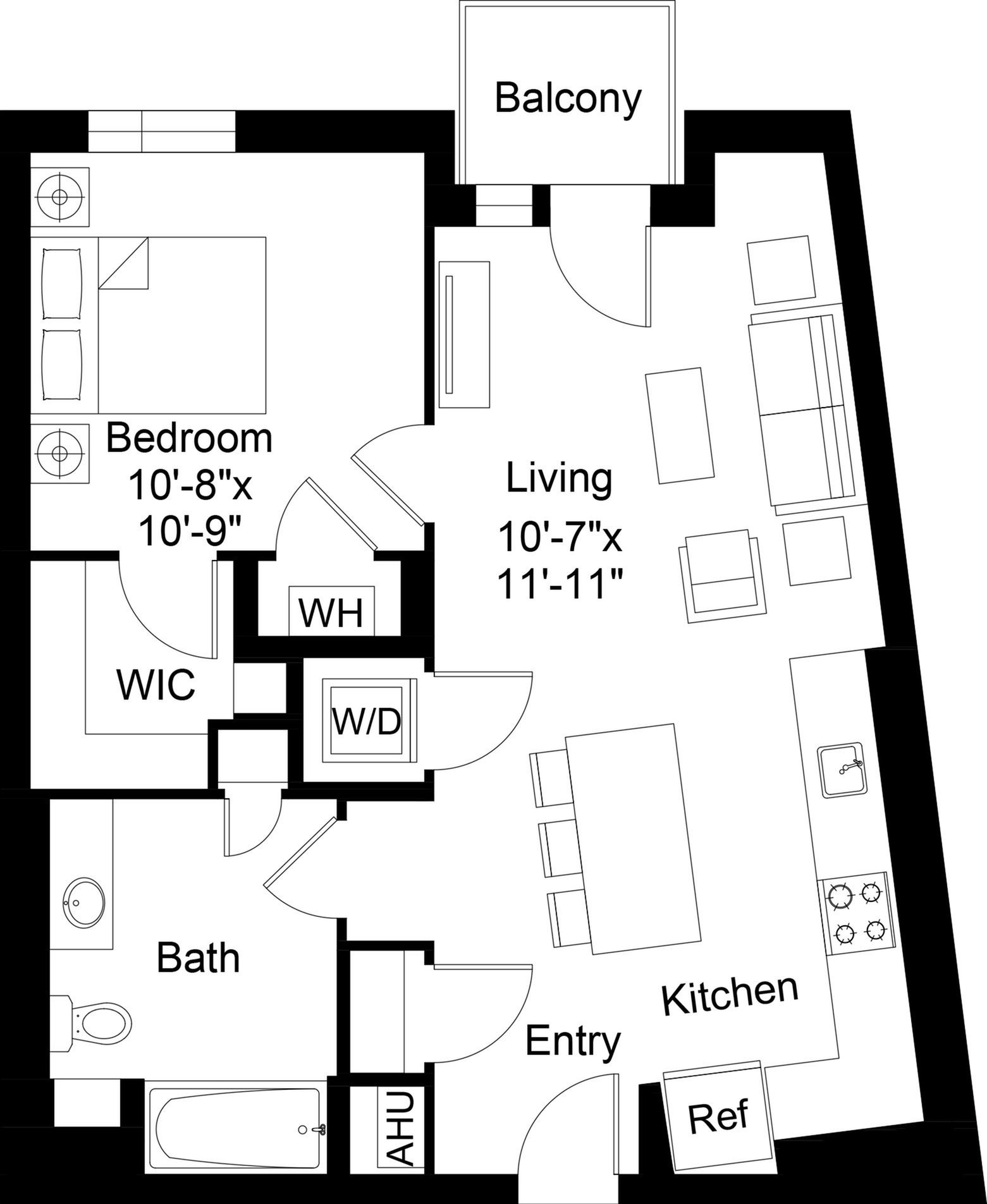 Floor plan layout diagram for A25