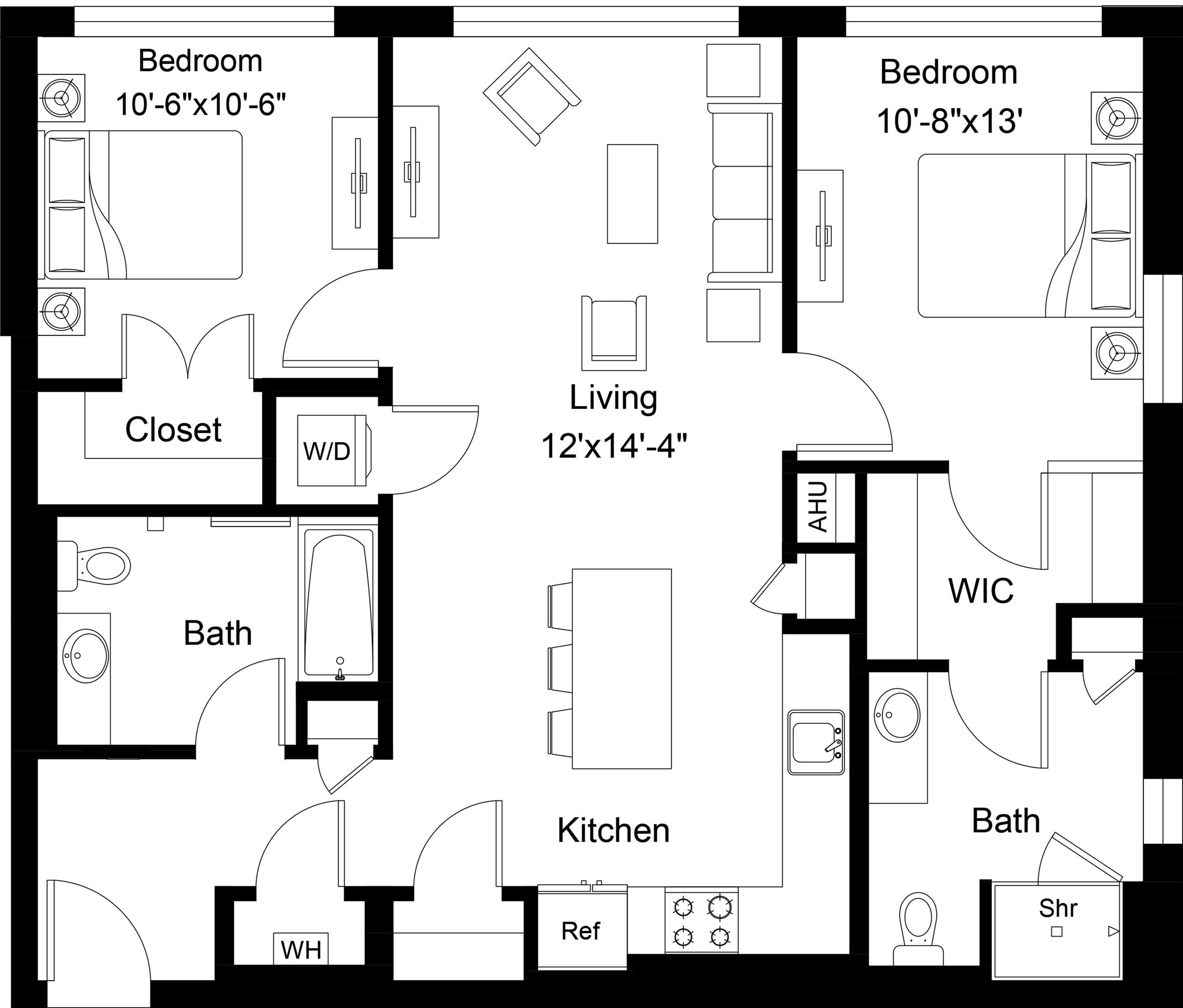 Floor plan layout diagram for B6