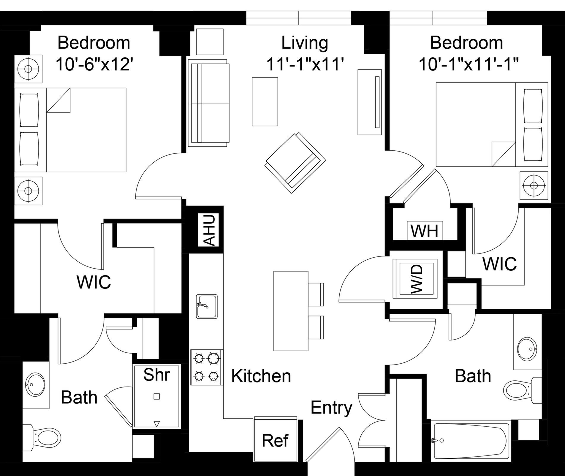 Floor plan layout diagram for B23