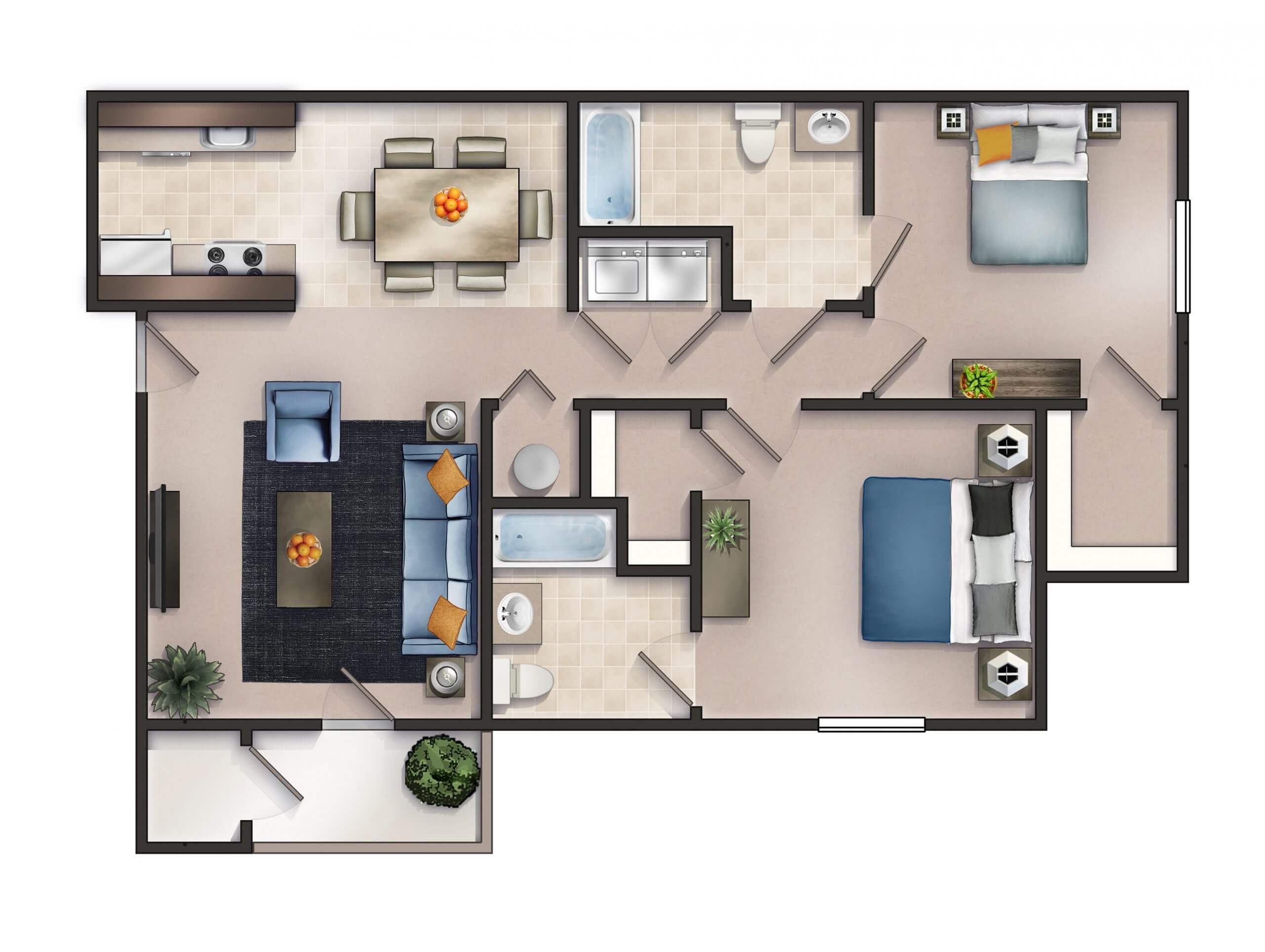 Newberry 2 Bed Apartment Village at Mills Gap