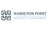 Sleek Hamilton Point Property Management logo featuring modern blue typography.