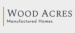 Elegant logo of Wood Acres Manufactured Homes featuring modern typography and a sleek design.