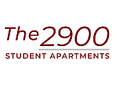Modern logo design for The 2900 Student Apartments featuring sleek typography and a professional layout.