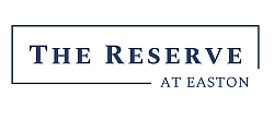 Elegant logo for The Reserve at Easton displayed on a clean white background.
