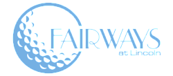 Elegant logo for Fairways at Lincoln featuring a stylish circular design with artistic detailing.