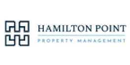 Hamilton Point Property Management logo, featuring a geometric design and modern font.