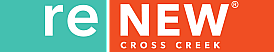 logo that says renew cross creek