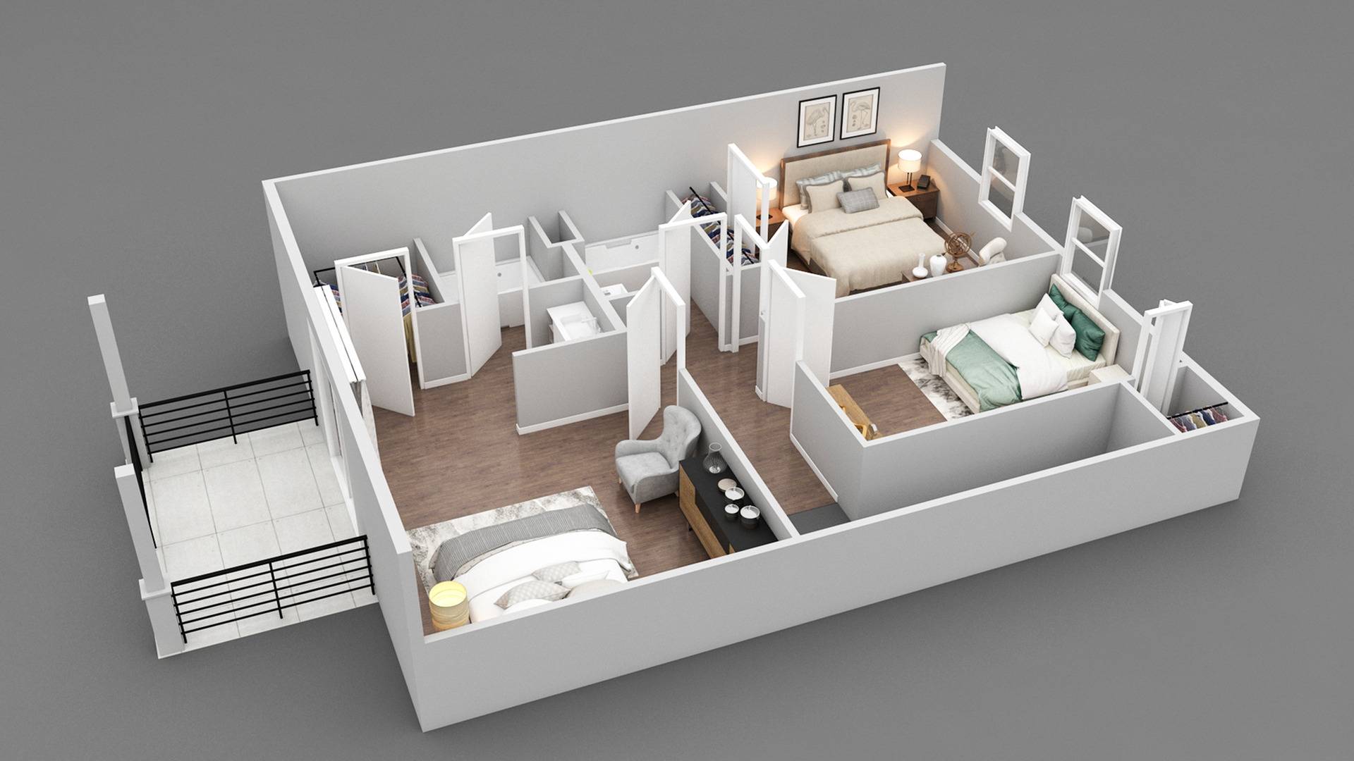 Townhouse 3 Bed Apartment Willow Green Apartments