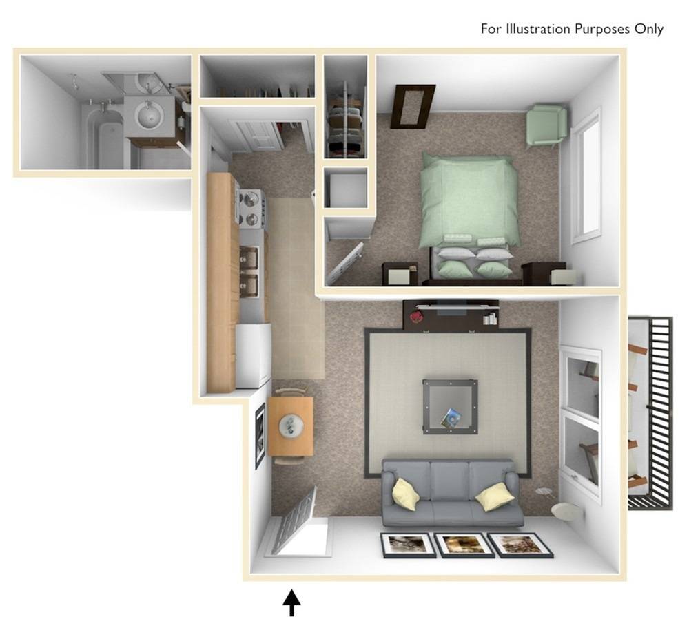 1JR | 1 Bed Apartment | Spruce Knoll