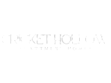 Elegant logo of Cricket Hollow Apartment Homes featuring a stylized tree.