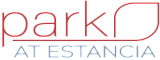 Elegant logo of Park at Estancia with a modern and minimalist leaf design.