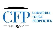 Churchill Forge Properties logo featuring CFP initials established in 1966, highlighting a legacy of excellence in property management.