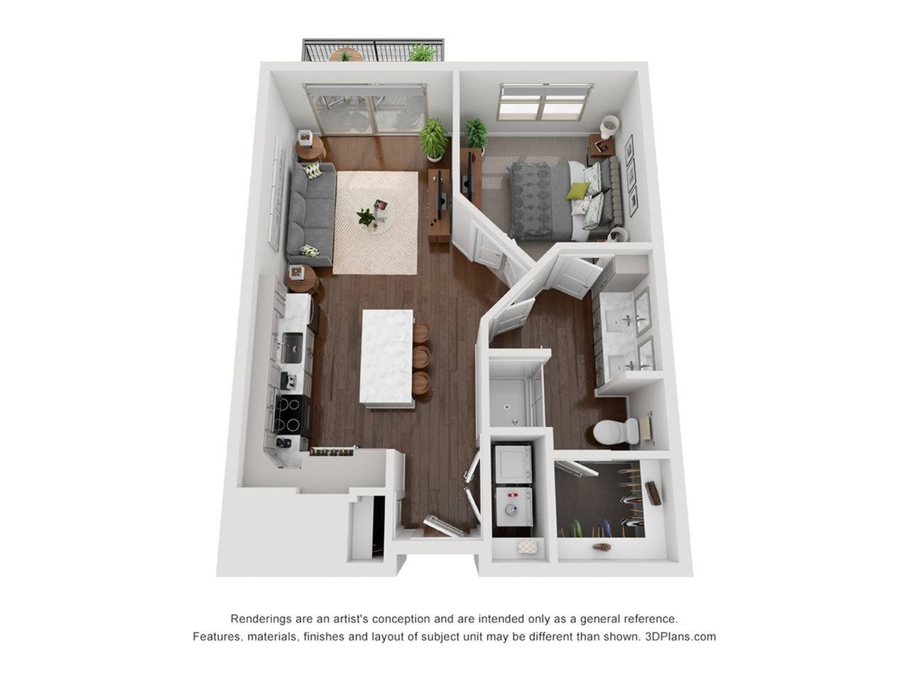 One Bedroom A1 Floor Plan