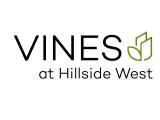 Elegant Vines at Hillside West logo with a modern leaf design, symbolizing luxury and growth.