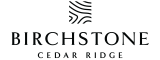 Elegant Birchstone Cedar Ridge logo with a modern design element.