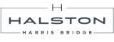 Elegant Halston Harris Bridge logo featuring sophisticated typography and clean lines.
