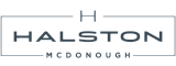 Elegant Halston McDonough logo with a modern and sleek design.